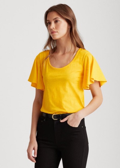 Women's Ralph Lauren Cotton Scoopneck T Shirts | 943516PVR